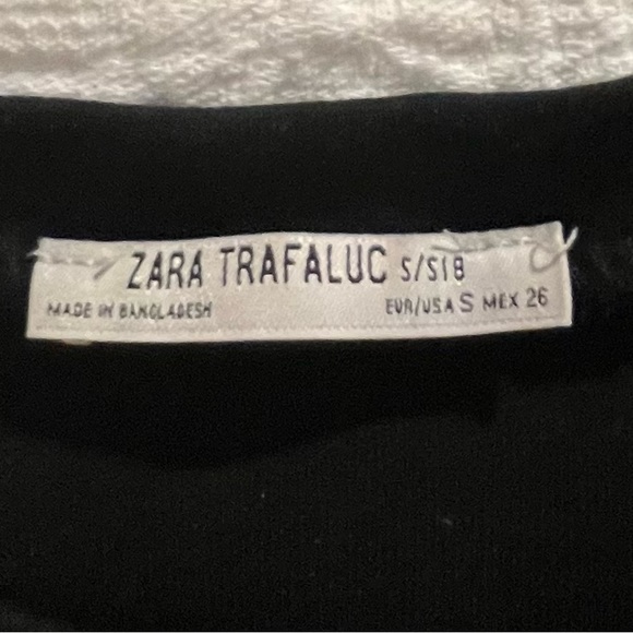 Zara black cotton, mini dress or long top size small - Picture 3 of 11